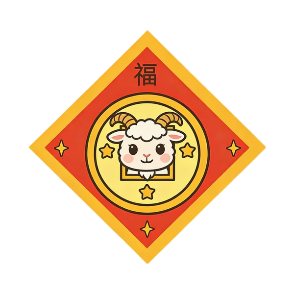 Gentle Goat Zodiac Door Plaque (8×8)